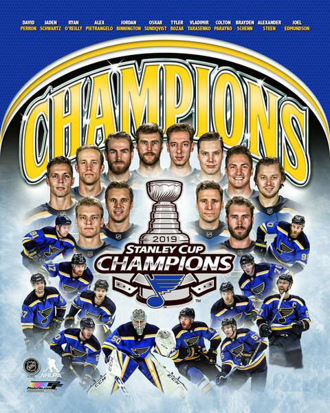 St. Louis Blues 2019 Stanley Cup Champions 12-Player Commemorative Premium Poster - Photofile Inc.
