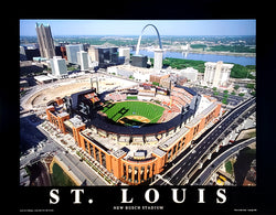 St. Louis Cardinals New Busch Stadium "From Above" Premium Poster Print - Aerial Views 2006