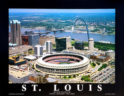 St. Louis Cardinals Old Busch Stadium "From Above" Premium Poster Print - Aerial Views 1995