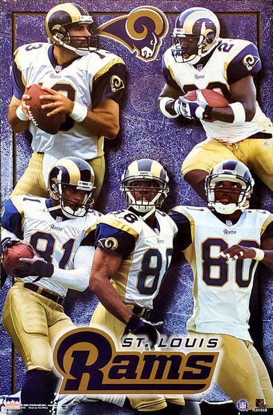 St. Louis Rams Greatest Show On Turf 5-Player Action Poster - Starli –  Sports Poster Warehouse
