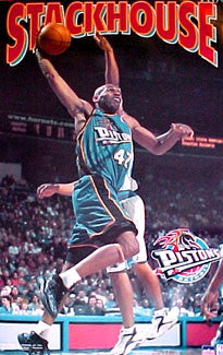 Jerry Stackhouse "Action" Detroit Pistons Poster - Starline 2001