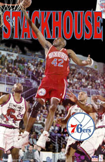 Jerry Stackhouse "Sixers Star" (1996) Philadelphia 76ers Poster - Starline Inc.