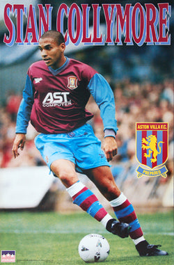 Stan Collymore "Action" Aston Villa FC EPL Football Soccer Poster - Starline 1997