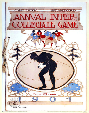 Stanford vs. Cal Bears Football "Big Game 1901" Vintage Program Cover Poster Print - Asgard Press