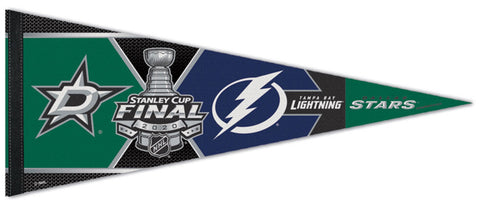 Dallas Stars vs Tampa Bay Lightning 2020 NHL Stanley Cup Finals Premium Felt Pennant - Wincraft Inc.