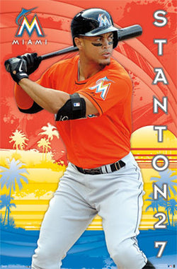 Giancarlo Stanton "Miami Masher" Miami Marlins MLB Baseball Poster - Trends International