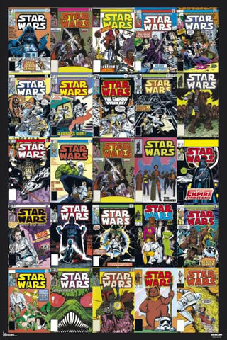 Star Wars Comic Book Covers Poster (25 Original 1977-1986 Cover Designs on One Poster) - Grupo Erik