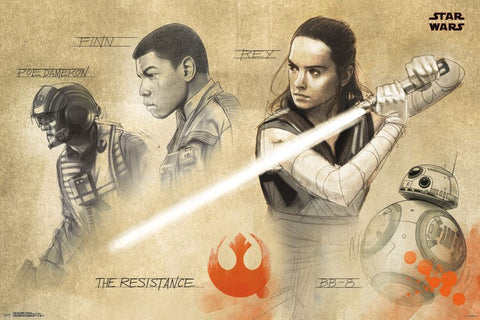 Star Wars Episode 8 The Last Jedi "The Resistance" Premium 24x36 Poster - Trends International 2017