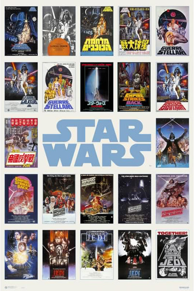 Star Wars "Worldwide" 22 International 1977-83 One-Sheet Poster Reproductions Poster - Grupo Erik