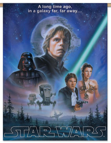 Star Wars Original Trilogy (Luke, Han, Leia, Vader) 28x40 Vertical Banner - Wincraft Inc.