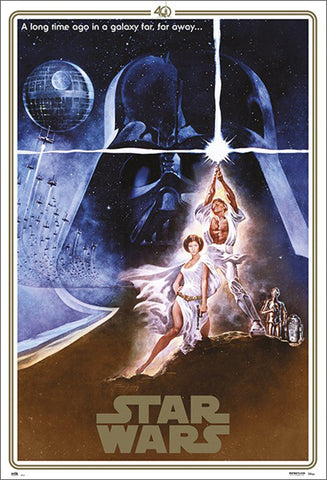 Star Wars (1977) Official "Style A" Original Art 40th Anniversary Edition Poster - Grupo Erik