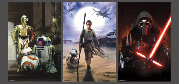 Star Wars Episode VII The Force Awakens Key Characters 3-Poster Set - Trends 2015