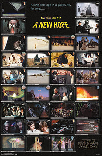 Star Wars Episode IV (1977) "31 Moments" Storyboard-Style Wall POSTER - Trends International