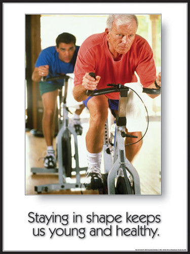 Seniors Fitness "Young and Healthy" Inspirational Poster - Fitnus Corp.