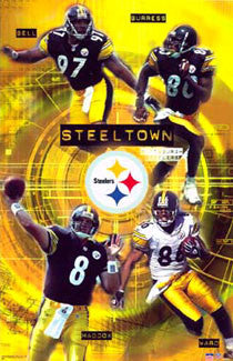 Pittsburgh Steelers Men of Steel  Poster (Kordell, Kendrell, Porter, –  Sports Poster Warehouse