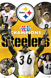 Pittsburgh Steelers Super Bowl XL "Celebration" Commemorative Poster - Costacos 2006