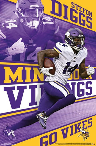Stefon Diggs "Trailblazer" Minnesota Vikings NFL Action Poster - Trends International