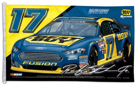 Ricky Stenhouse Jr. NASCAR #17 Best Buy Fusion Huge 3' x 5' Banner Flag - Wincraft 2013