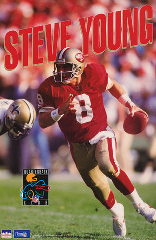 Steve Young "QB Club" San Francisco 49ers Poster (1993) - Starline Inc.