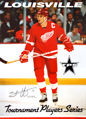 Steve Yzerman of the Detroit Red Wings signed autographed hockey