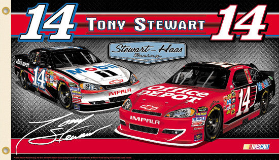Tony Stewart "Tony Nation" (2012) NASCAR #14 Chevy Impala 3'x5' Flag - BSI Products