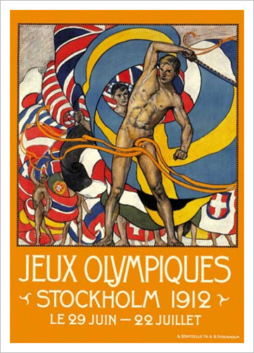 Stockholm 1912 Olympic Games Official Poster Reproduction - Olympic Museum