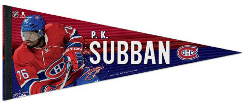 PK Subban Montreal Canadiens Signature Series Official NHL Hockey Premium Felt Pennant - Wincraft
