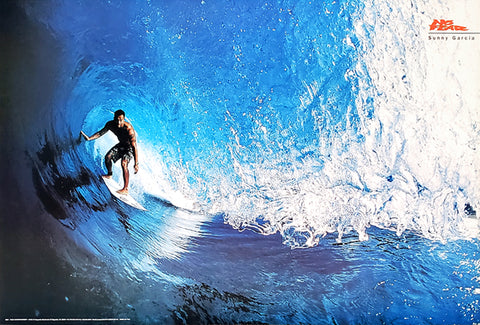 Surfing "Inside the Pipeline" Sunny Garcia Surf Action Poster - No Fear 2000