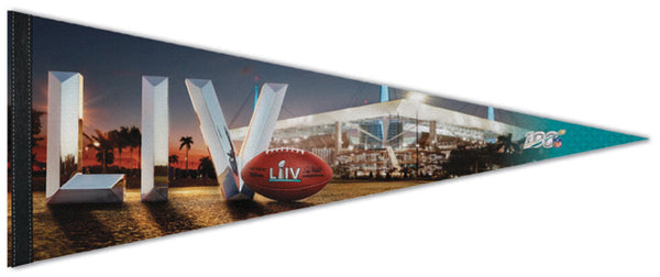 Super Bowl LIV (Miami, FL 2-2-2020) Official Premium Felt Event Pennant - Wincraft