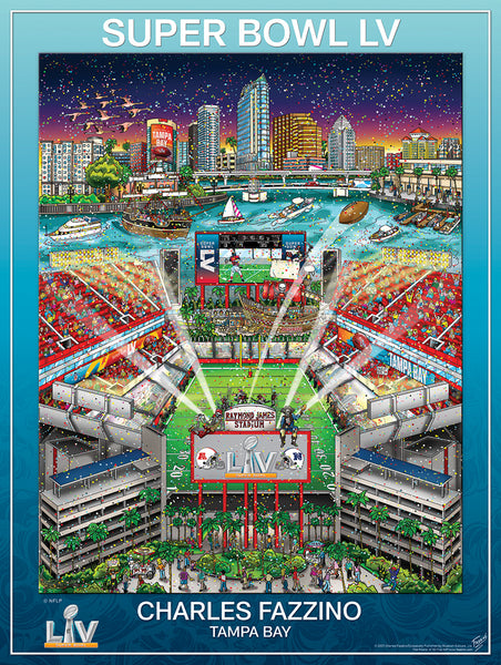 Super Bowl LVII (Arizona 2023) Official NFL Football Commemorative Pop Art  Poster - Fazzino