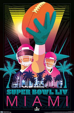 Super Bowl LIV (Miami 2020) Official Theme Art Commemorative Poster - Trends International