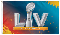 Super Bowl LV (Tampa 2/7/2021) Official Game Logo Deluxe-Edition 3'x5' Flag - Wincraft Inc.