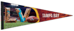 Super Bowl LV (Tampa 2021) Official Premium Felt Commemorative Event Pennant - Wincraft
