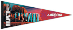 Super Bowl LVII (Arizona 2023) Official Premium Felt Commemorative Event Pennant - Wincraft
