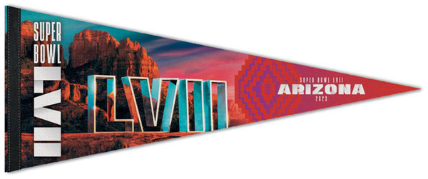 SUPER BOWL LVII (Arizona 2023) Official NFL Football 28x40 Event BANNER  Flag