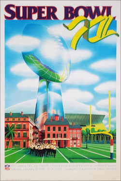 Super Bowl XII (New Orleans 1978) Official Vintage Original Poster - NFL Football Inc.