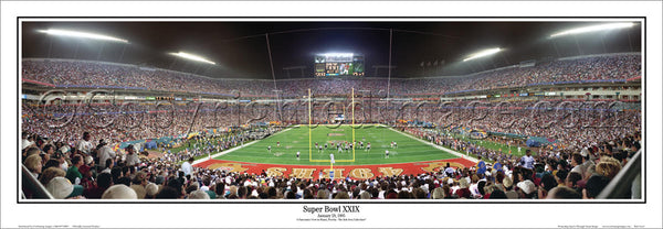 Super Bowl XXIX (Miami 1995) San Francisco 49ers vs. San Diego Chargers Panoramic Poster Print - Everlasting Images
