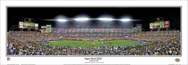 Super Bowl XXXV (Tampa 2001) Baltimore Ravens vs. New York Giants Panoramic Poster Print - Everlasting Images