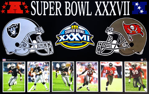 Super Bowl XXXVII Tampa Bay Bucs vs Oakland Raiders 'Dueling