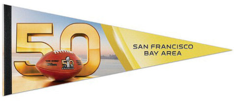 Super Bowl 50 (San Francisco Bay Area 2016) Official NFL Premium Felt Event Pennant - Wincraft