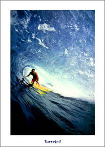 Surfing "Barreled" (North Shore Oahu) Premium Poster Print - McGaw Graphics 2004