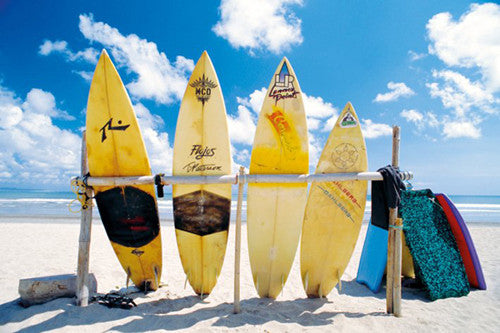 Sun, Sand, and Surfboards Beach Life Surfing Poster - Pyramid International