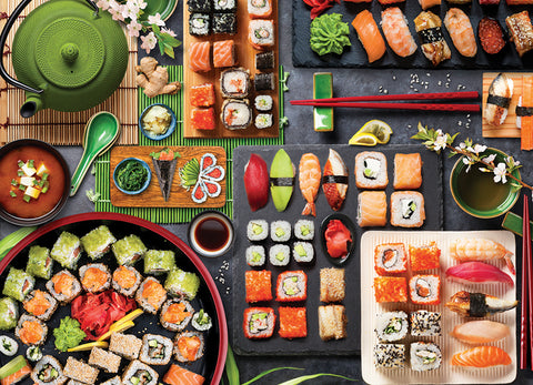 Japanese Cuisine Sushi Food Table Kitchen Restaurant Poster - Eurographics Inc.