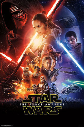 Star Wars The Force Awakens Official One-Sheet Movie Poster (24x36) - Trends International