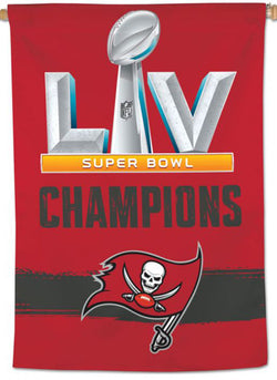 Tampa Bay Buccaneers SUPER BOWL LV CHAMPIONS (2021) Official NFL 28" x 40" BANNER - Wincraft Inc.