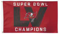 Tampa Bay Buccaneers SUPER BOWL LV (2021) CHAMPIONS Deluxe-Edition 3'x5' FLAG - Wincraft