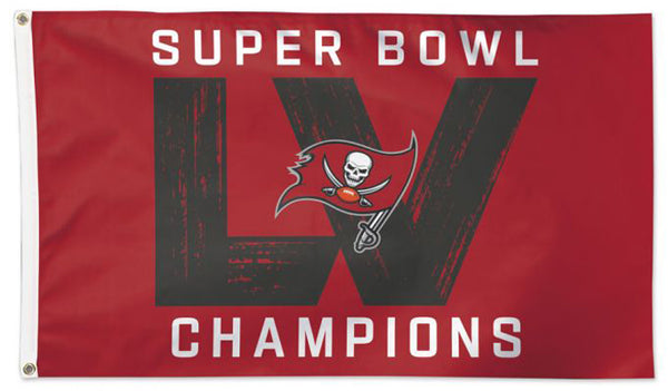Tampa Bay Buccaneers 3x5 Flag – Super Bowl Edition, Tom Brady, Red, Fast USA Shipping