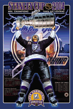 Tampa Bay Lightning "Stanley Cup Glory" Commemorative Poster - Action Images 2004