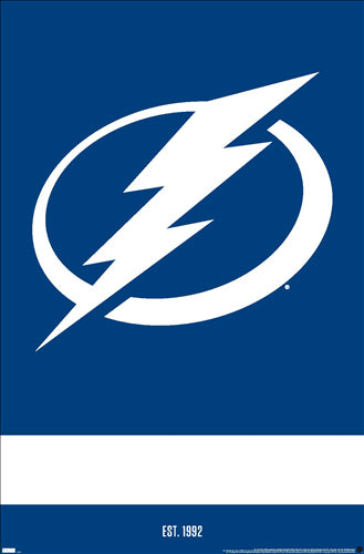 Tampa Bay Lightning "Est. 1992" Official NHL Hockey Team Logo Poster - Costacos Sports