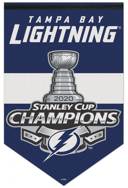 Tampa Bay Lightning 2020 Stanley Cup Champions Official NHL Hockey Premium Felt Wall Banner - Wincraft